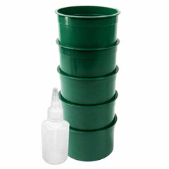 TerraX 5 Green Mini Stackable Sifting Classifier Bundle / 60, 50, 40, 30, 20 & Snuffer
