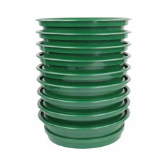 TerraX 9 pc Green Plastic Gold Classifier Sifter Pan Set Stackable 11" Diameter
