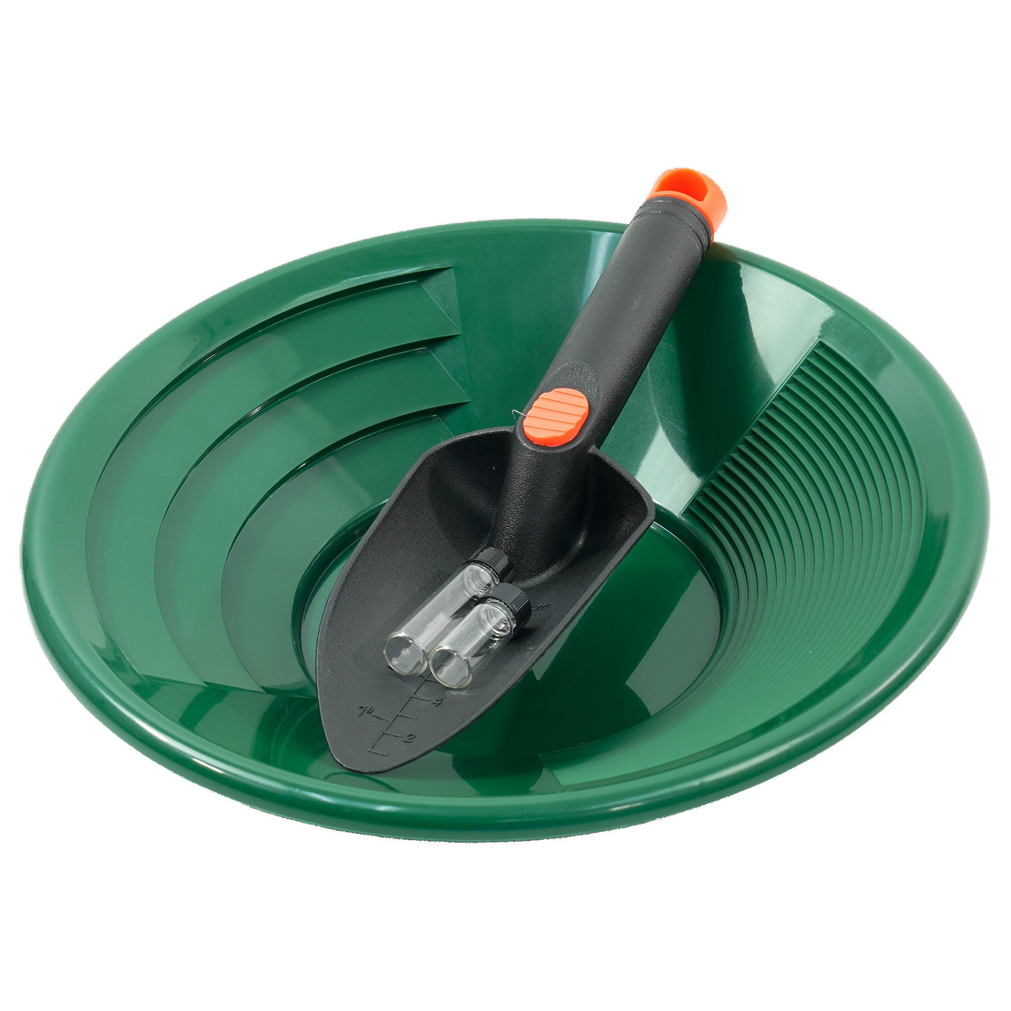 TerraX 4pc Dual Riffle Gold Pan Set for Gold Prospecting - Available in Green, Blue, and Black