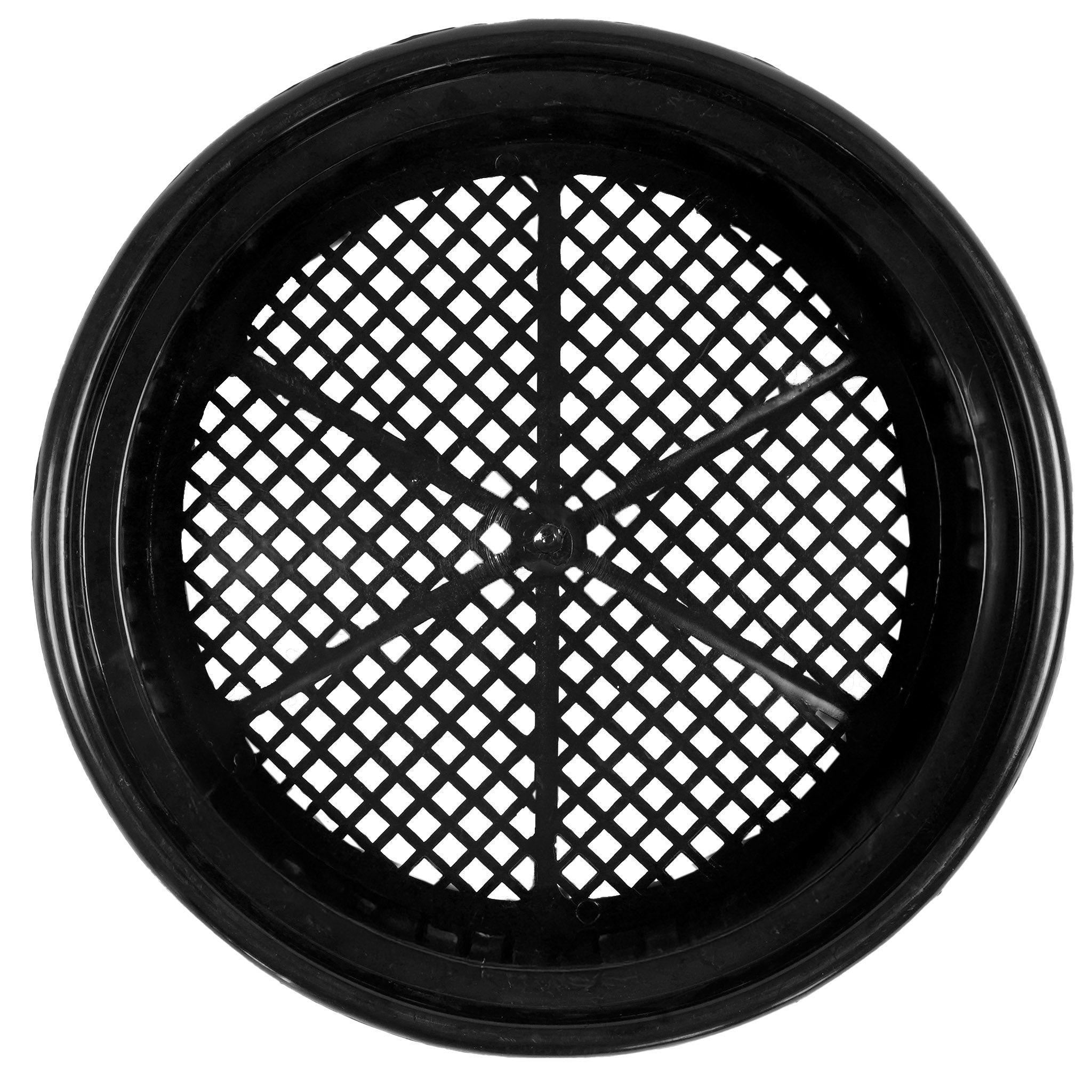 TerraX Black Plastic 13-1/4" Gold Sifting Pan Classifier - Multiple Mesh Sizes Available Made in the USA