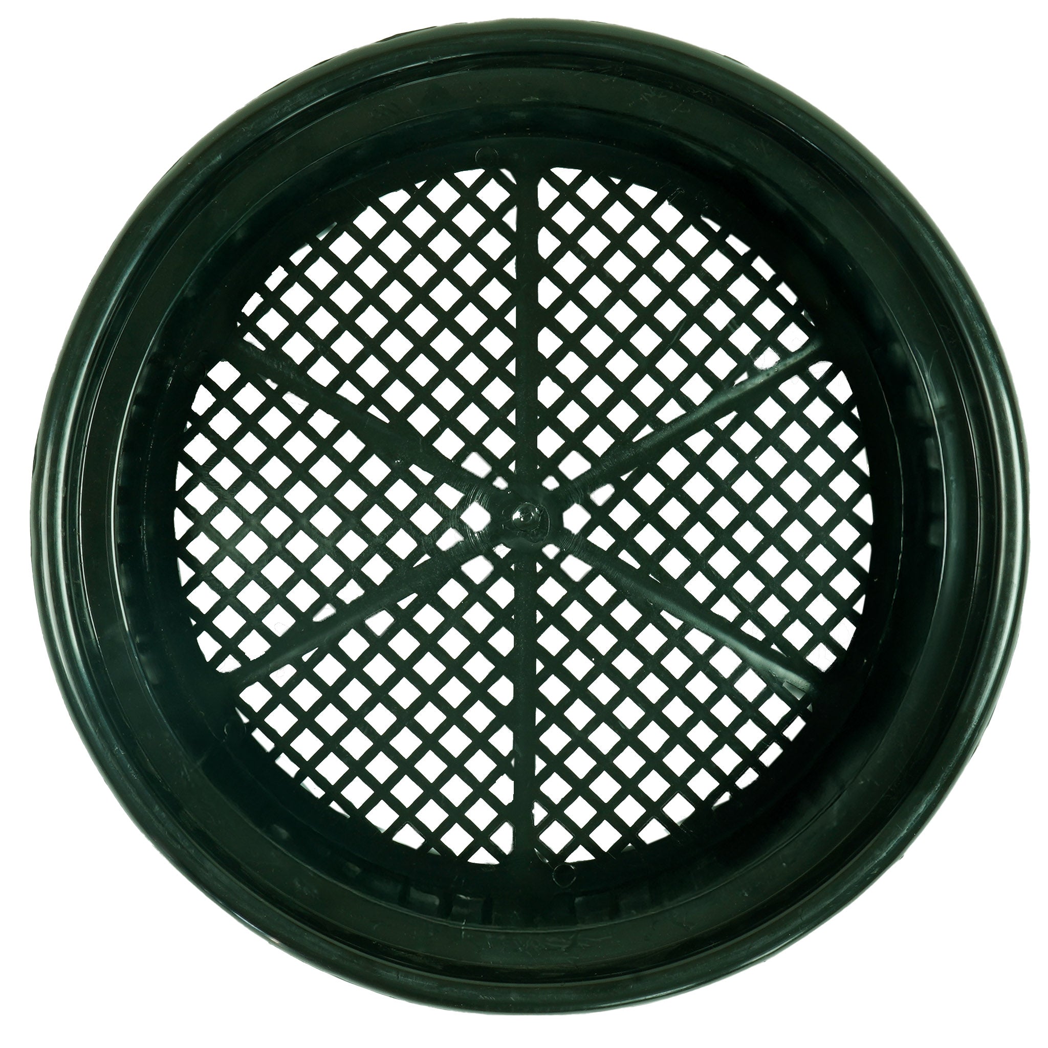 TerraX Green Plastic 13" Gold Sifting Pan Classifier - Multiple Mesh Sizes Available Made in the USA