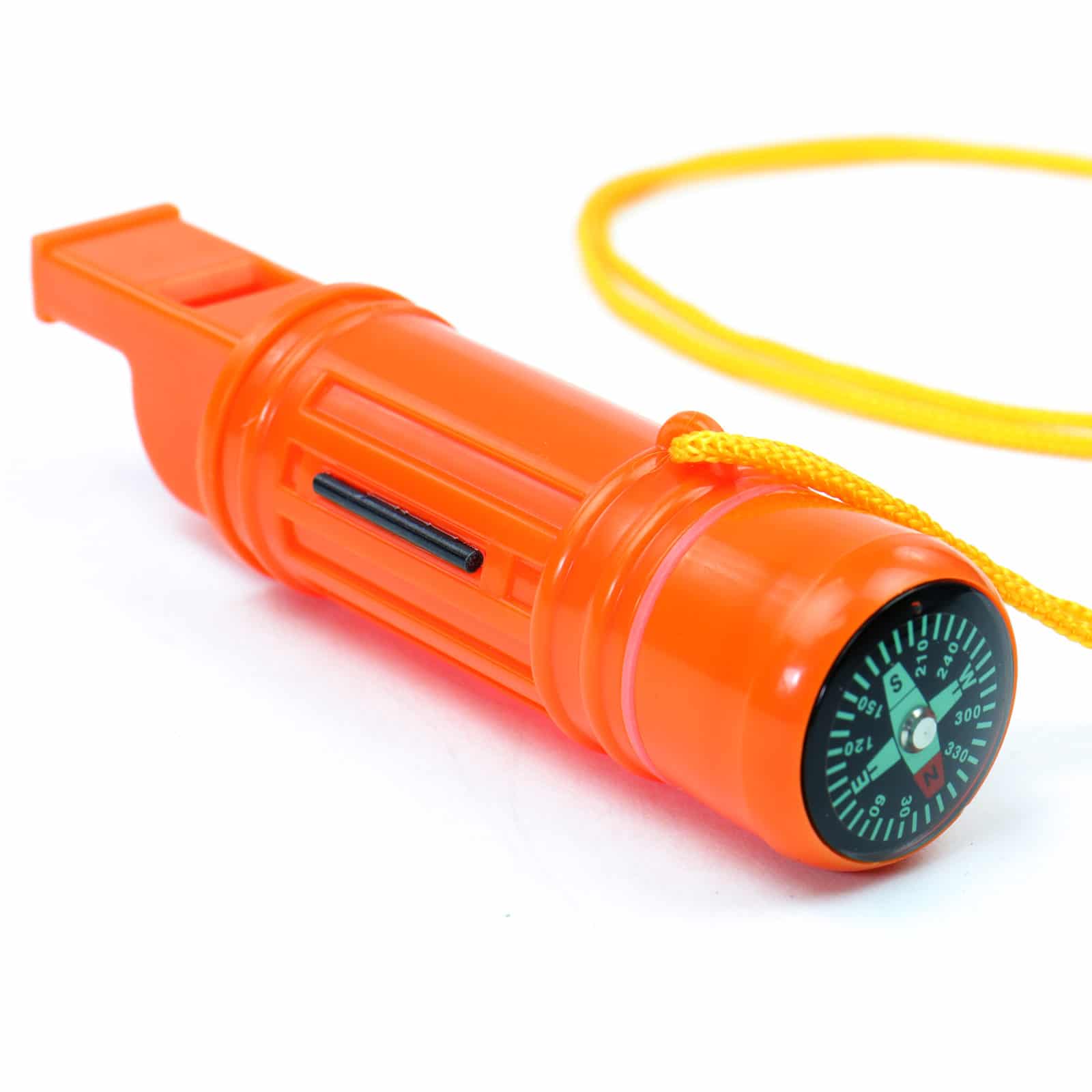 TerraX 5-in-1 Orange Survival Whistle with Lanyard