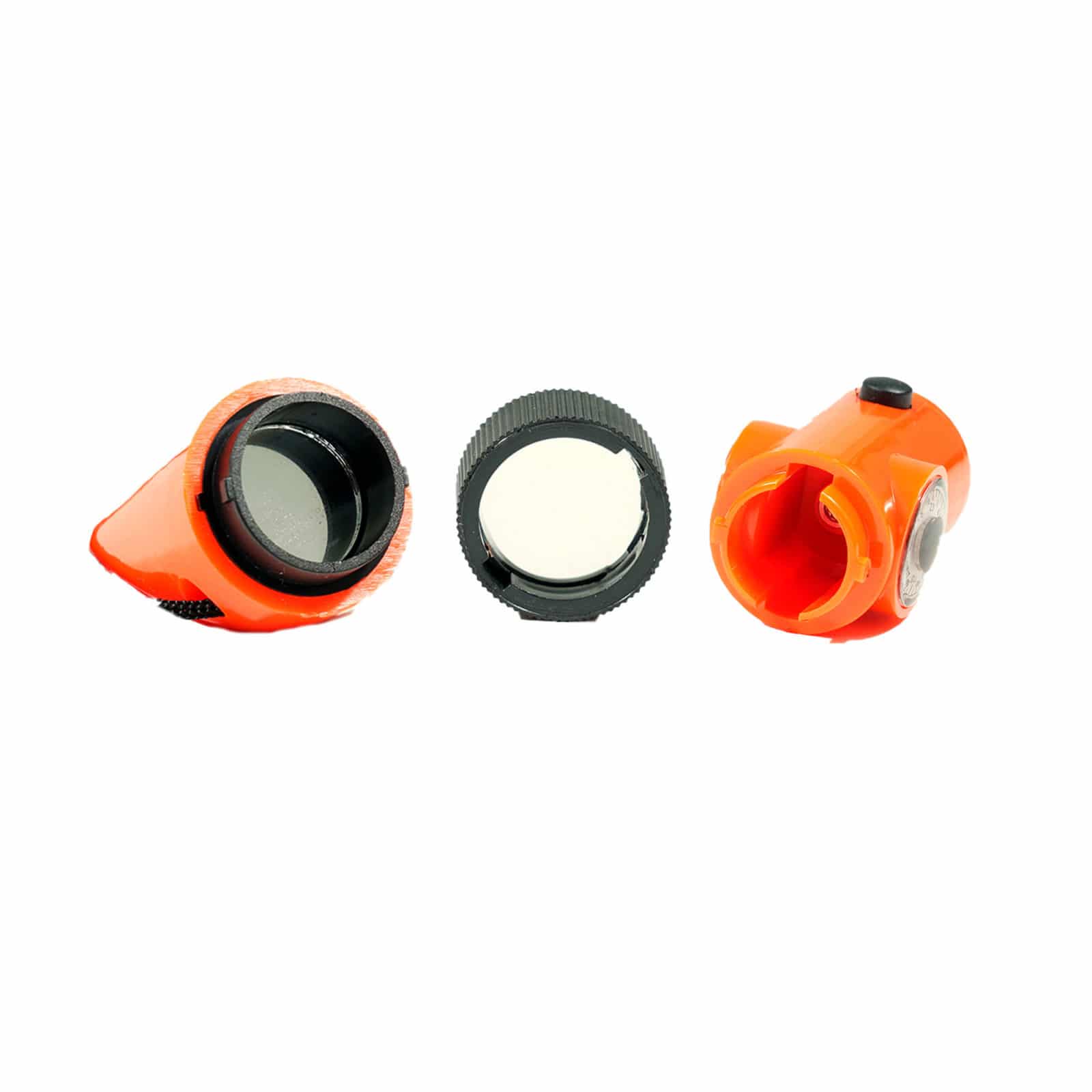 TerraX 7-in-1 Orange Survival Whistle with LED Flashlight