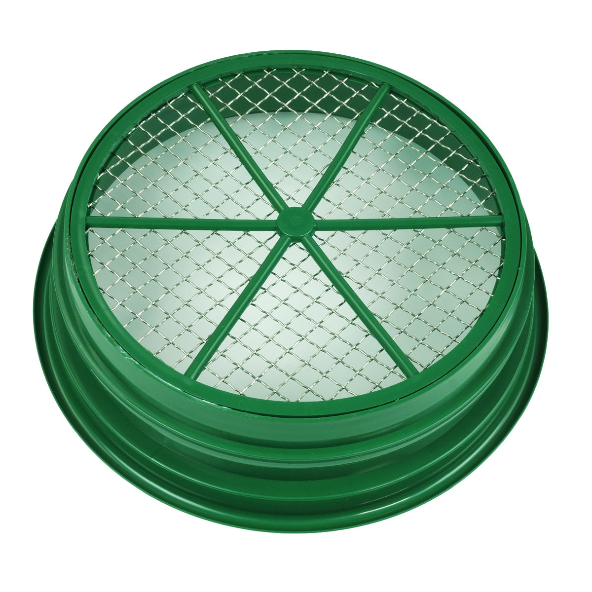 TerraX 3 pc Green Plastic Gold Sifting Pan Classifier Stackable Mesh Size 1/2  1/4  1/30"