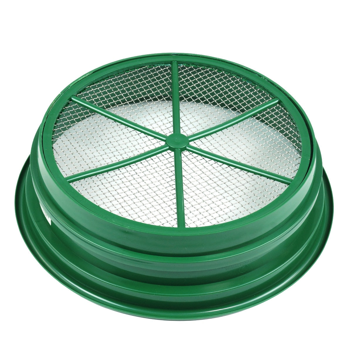 TerraX 4 pc Green Plastic Gold Sifting Pan Classifier Stackable Various Mesh Sizes 1/20